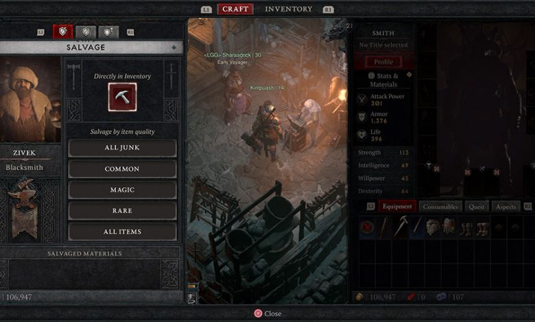 How To Salvage Weapons, Armor, & Gear In Diablo IV