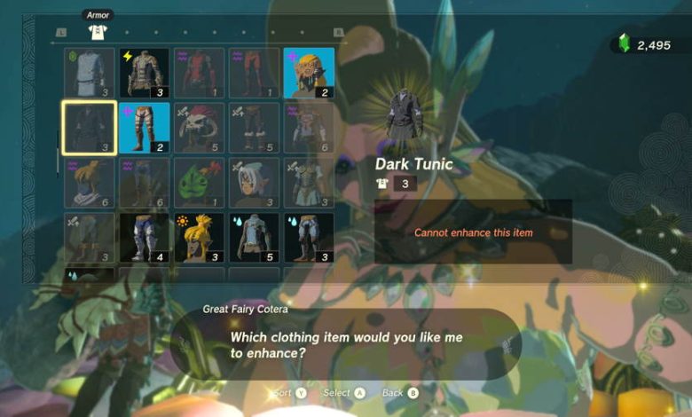 Zelda Tears Of The Kingdom Armor Upgrade List